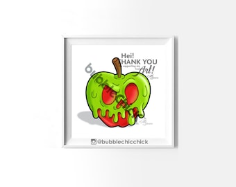 Evil Apple Print Poison Apple Print Evil Queen Print