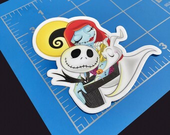 Jack and Sally Sticker: Nightmare Before Christmas, Halloween Decor