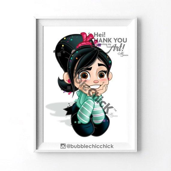 Vanellope Von Schweetz Art Print Sugar Rush Art Print Wreck It Ralph Art  Print -  Finland