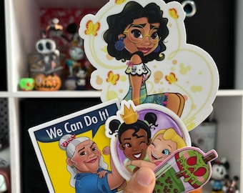 Sticker Bundle Mix 1 Large 3 Regular Size Mirabel Encanto Tala We Can Do It Tiana Hug Apple Boba