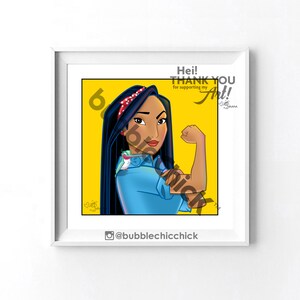 Riveter Druck - Pocahontas Druck Flit und Pocahonats Riveter Farben des Wind Druck Starkes Mädchen Druck