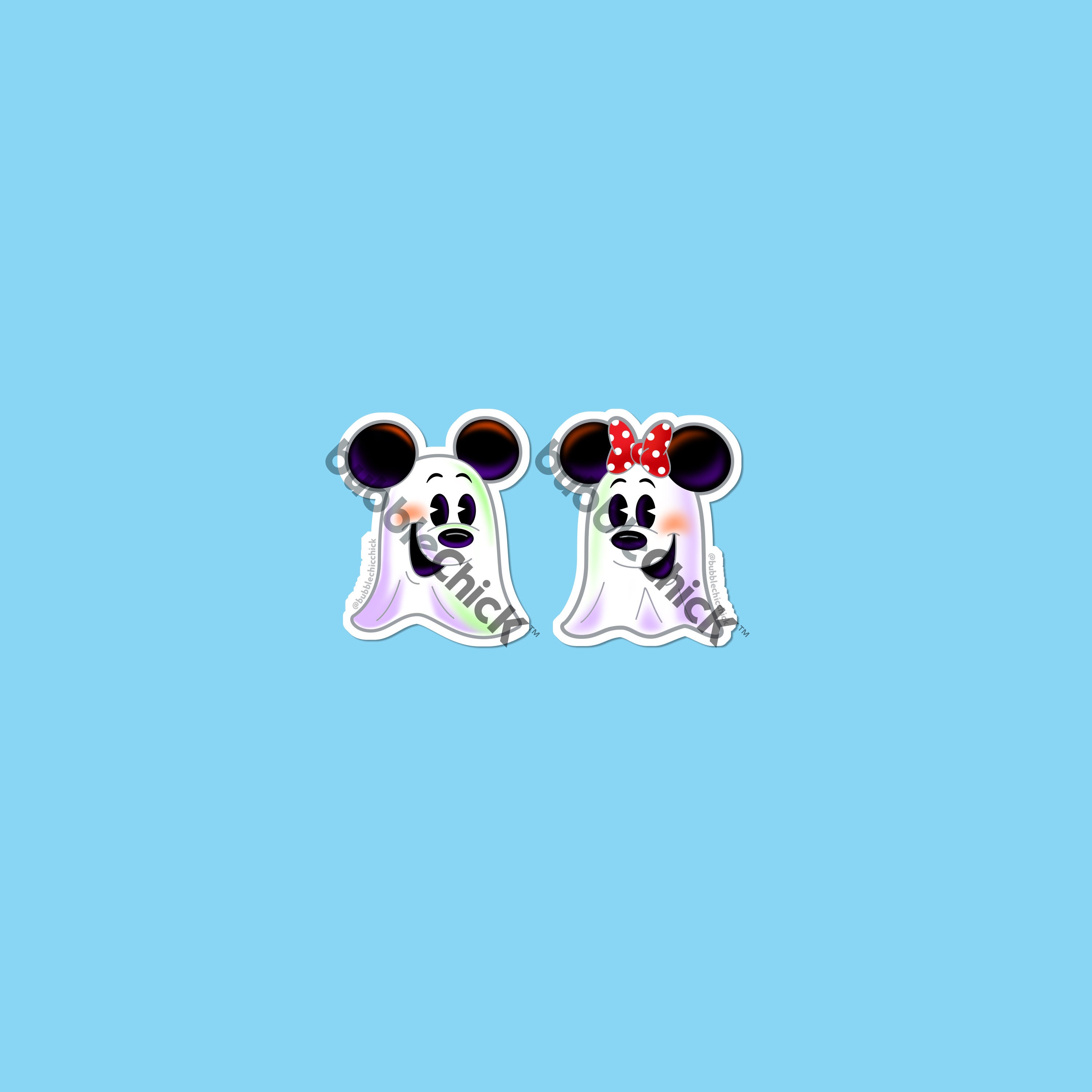 2 Mickey Ghost Sticker Minnie Ghost Sticker Mini Disney Etsy.de