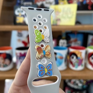 Princess Fairy Watch Charms: Enamel Silver/Gold Plated Brass