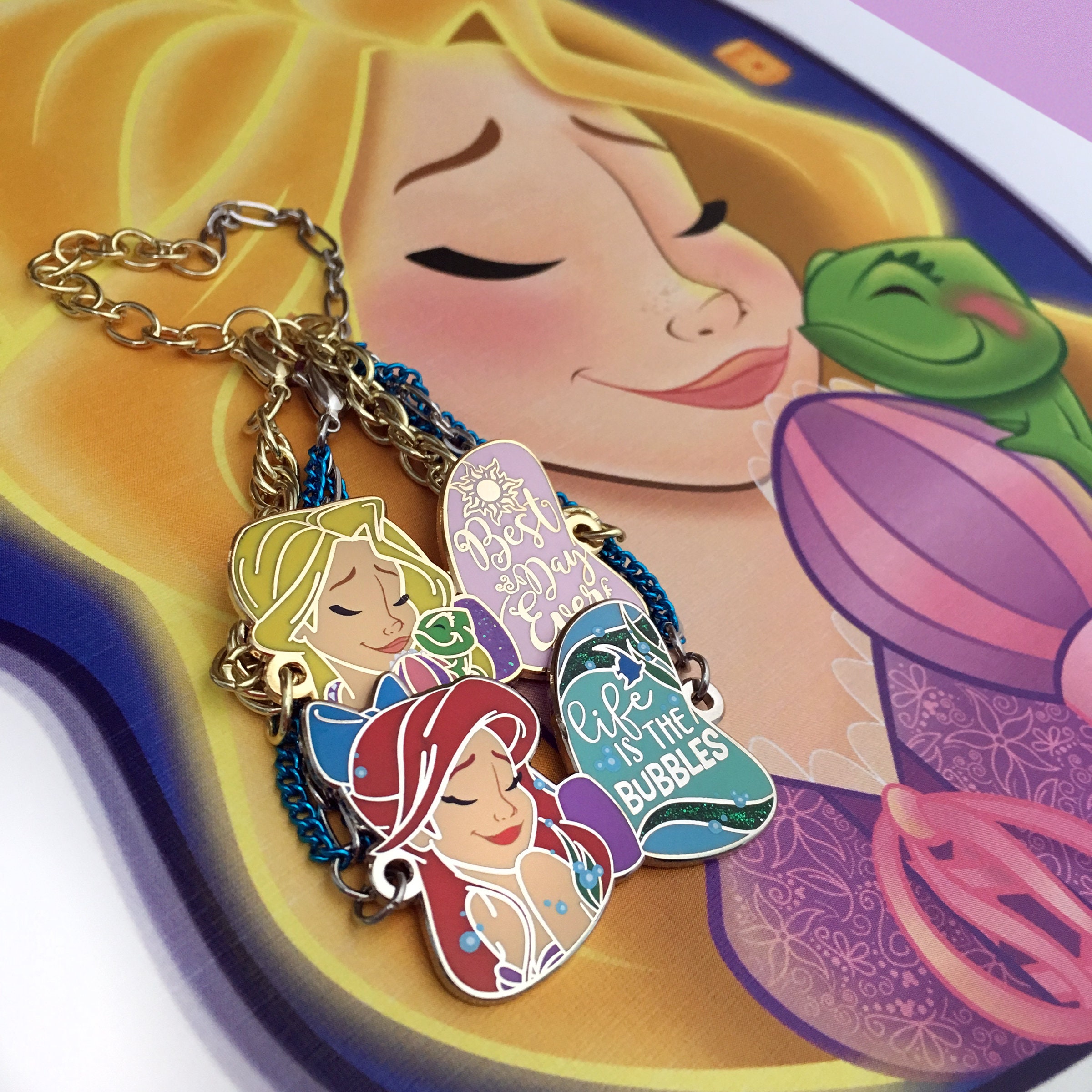 Tangled Pascal Charm Rapunzel and Pascal Bracelet Tangled Charm Bracelet Best Day Ever ...