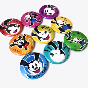 1.5” Oswald The Lucky Rabbit Magnets Oswald Buttons Oswald Magnets