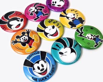 1.5” Oswald The Lucky Rabbit Magnets Oswald Buttons Oswald Magnets