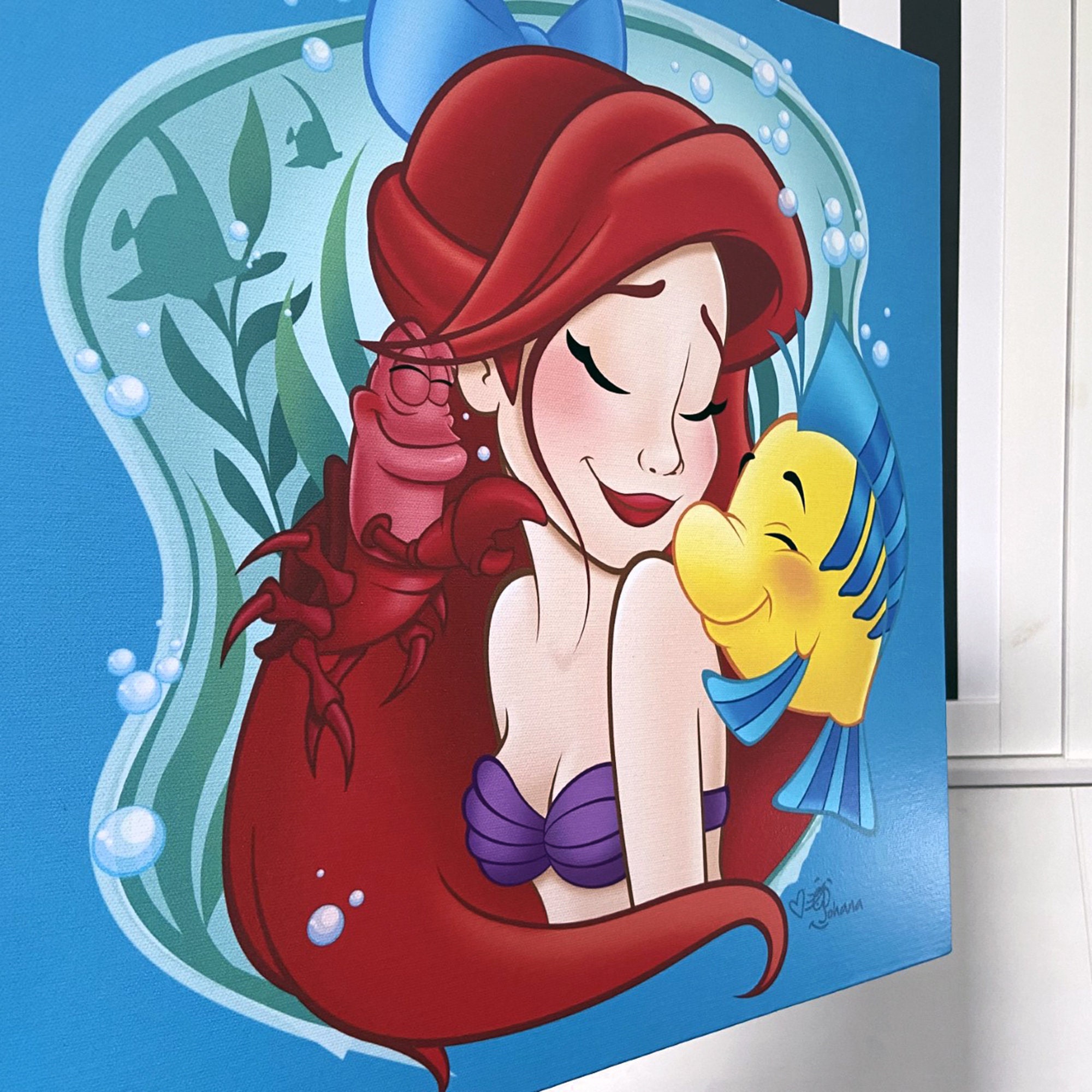Ariel Canvas Print Disney Princess Art Print Disney Canvas Etsy