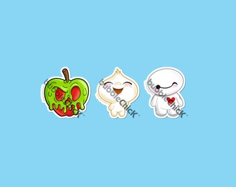 2" Evil Apple Sticker Poison Apple Sticker Bao Sticker Baymax Sticker Disney Stickers