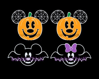 Mickey Pumpkin Earrings Spider Web Mickey Halloween Earrings Mickey Pumpkin Bat Mickey Mouse Ghosts Earrings Disney Stud Earrings