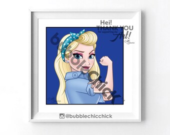 Riveter Print - Elsa Print Elsa Riveter Frozen Riveter Frozen Print