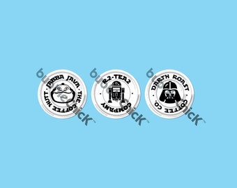 2" Star Wars-drankstickers