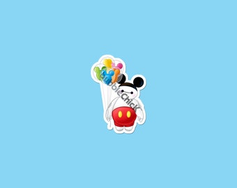 Big Hero Six Sticker | Baymax Balloons Sticker | Mickey Mashup | Baymax Mashup | Disney Balloons | Mickey Balloons | Baymick Sticker