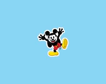 Disney Fanart Stickers Oswald Mickey Mouse Sticker Oswald The Lucky Rabbit Sticker Mickey Mouse Mashup Sticker