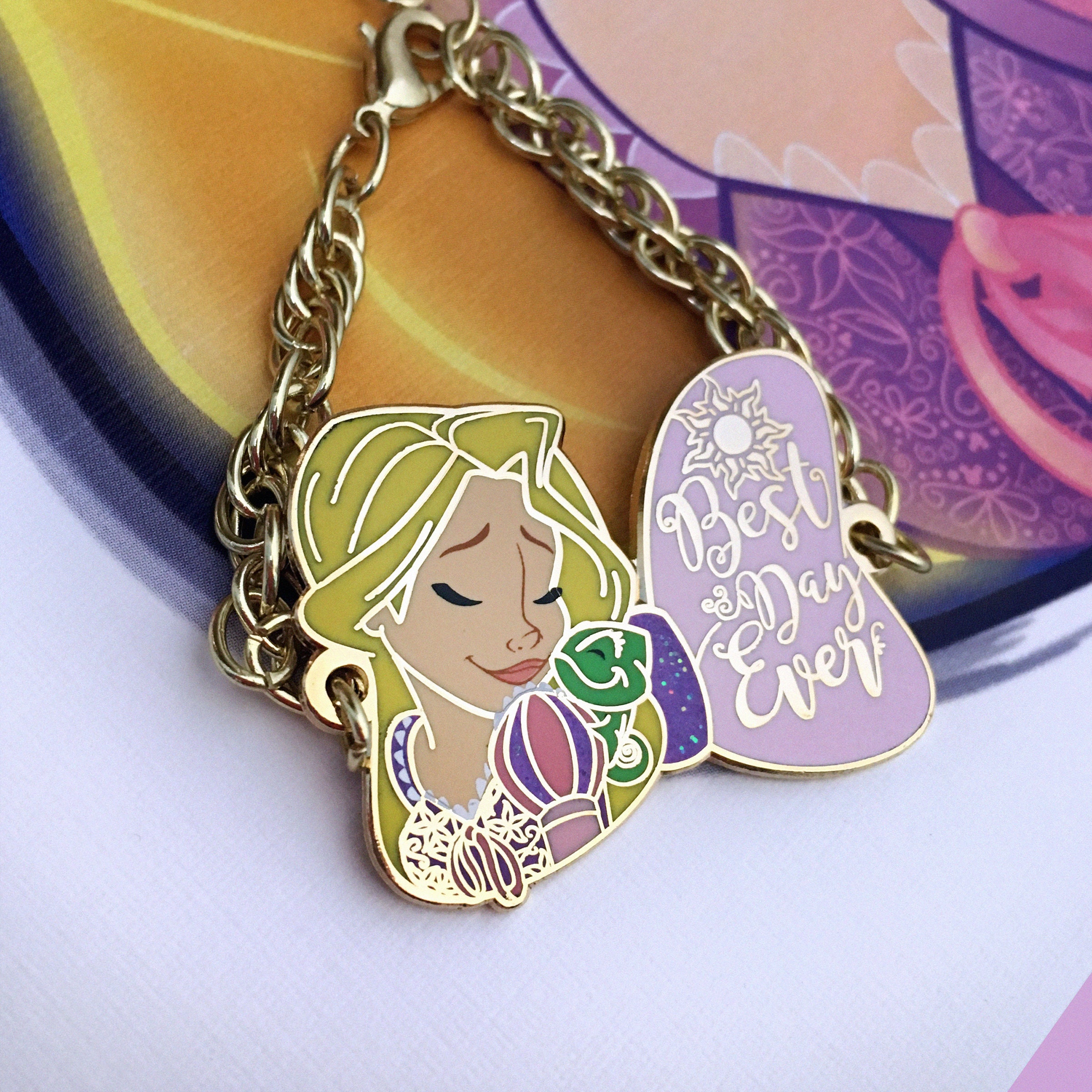 Rapunzel and Pascal Bracelet Tangled Charm Bracelet Best Day Ever