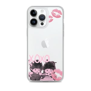 XoXo Monchhichi iPhone Hülle - Süßes Mädchen Klare Telefonabdeckung iPhone 11 12 13 14 15 16