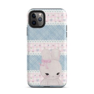 Soft Bunny iPhone Case - Pastel Cute Tough Phone Case for iPhone 11 12 13 14 15 16 Pro Max - Whimsicle Easter Bunny Gift