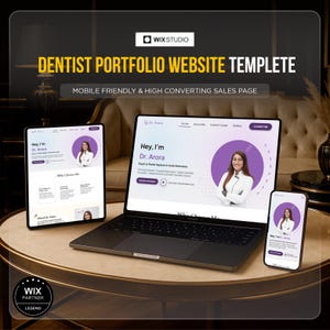Wix Studio Dentist Portfolio Website Template: Minimalist Clinic Design