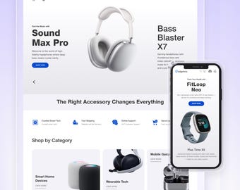 Wix Template for Online Store/Shop (Gadgets, Ecommerce, accessories) | High Converting Website | Gadgetora Website by Wix Studio