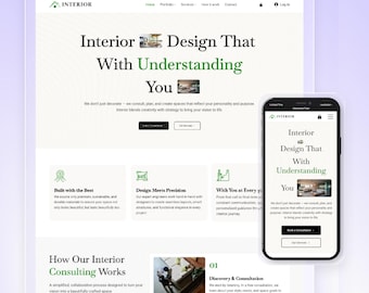 Wix Template for Interior, Construction, Architecture, Furniture, Decorator | High Converting Website | Nestora Website by Wix Studio