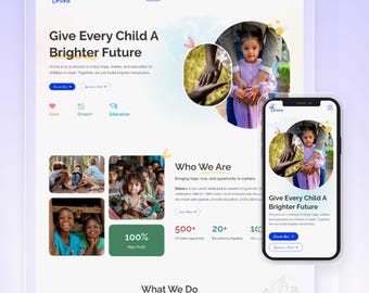 Wix Template For Nonprofit Organization, Charity, Childcare Firm, NGO | High Converting Nonprofit Website | Orivra on Wix Studio