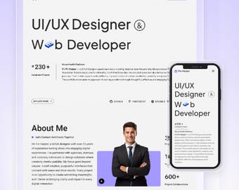 Wix Template For Portfolio Website, UI/UX Designer, Web Designer, Marketing Expert etc | High Converting Website | Finn-harper by Wix Studio
