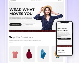 Wix Template for Online Store/Shop (Clothing, Fashion, Boutique) | High Converting Website | Wearloo Website by Wix Studio