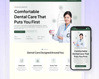 Wix Template for Dental Clinics, Doctors, Dentists, Hospitals, Portfolio | High Converting Dental Care Landing Page by Wix Studio
