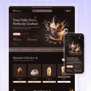 Wix Template For Coffee Shop, Cafe, Bakery, Barista, Coffee Store | High Converting Website | Brewra Website by Wix Studio