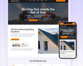 Wix Vorlage für Dachdecker & Dachdecker | Dachdeckerwebsite | Hoch Konvertierende Website | Dachbegrünung Website von Wix Studio