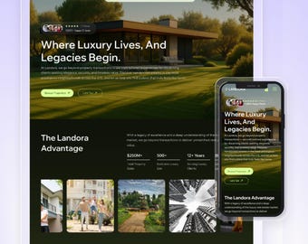 Wix Template For Real Estate, Property Listing, Realtor, Home/house Websites | High Converting Website | Landora Website by Wix Studio