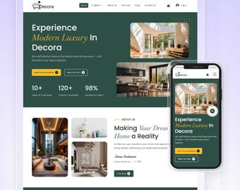 Wix Template for Interior, Construction, Architecture, Furniture, Decorator | High Converting Website | Decora Website by Wix Studio