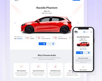 Wix Template For Car Rental, Sales, Transportation | High Converting Car Rental Website | Autlix Website by Wix Studio