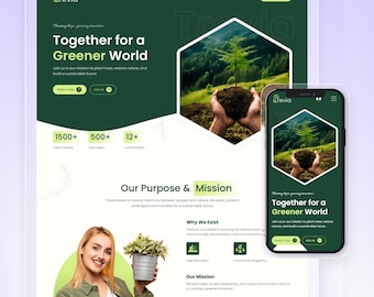 Wix Template For Nonprofit Organization, Tree Planting, Charity, NGO | High Converting Nonprofit Website | Trevia Website by Wix Studio