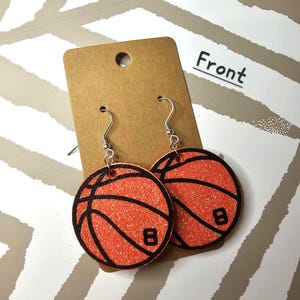 Custom Handmade Basketball Earrings