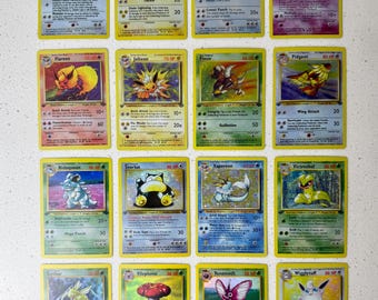 Djungel Set med 16 Holografiska Pokémon Proxy Replica Kort