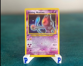 Shining Mewtwo Collection Holografisk Pokémon Proxy Replica Kort