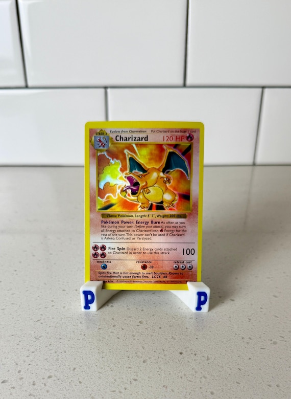 Shadowless Unlimited Charizard Holographic Pokemon Proxy Replica Card