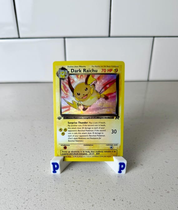 Dark Raichu Team Rocket Heroes Holographic Pokemon Proxy Replica Card Dark Raichu Team Rocket Heroes Holographic Pokemon Proxy Replica Card