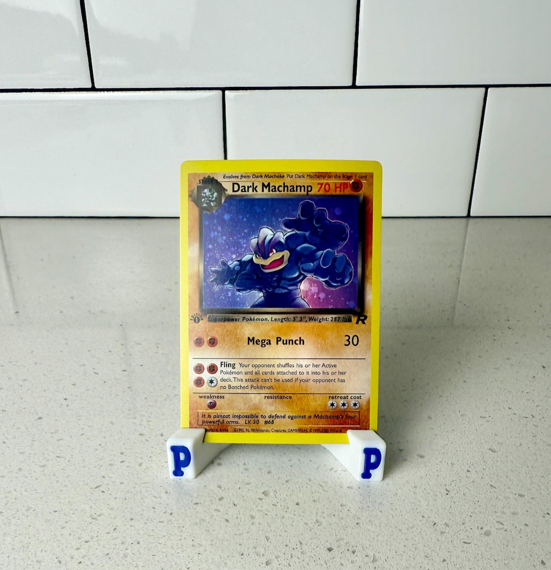 dark machamp pokemon card value Team Rocket Dark Machamp Holographic Pokemon Proxy Replica Card