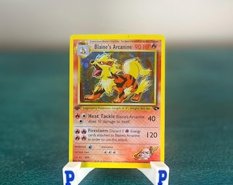 Blaines Arcanine Holografisk Pokémon Proxy Replica Kort