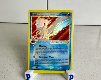 Mew Gold Star Holographic Pokemon Proxy Replica Card
