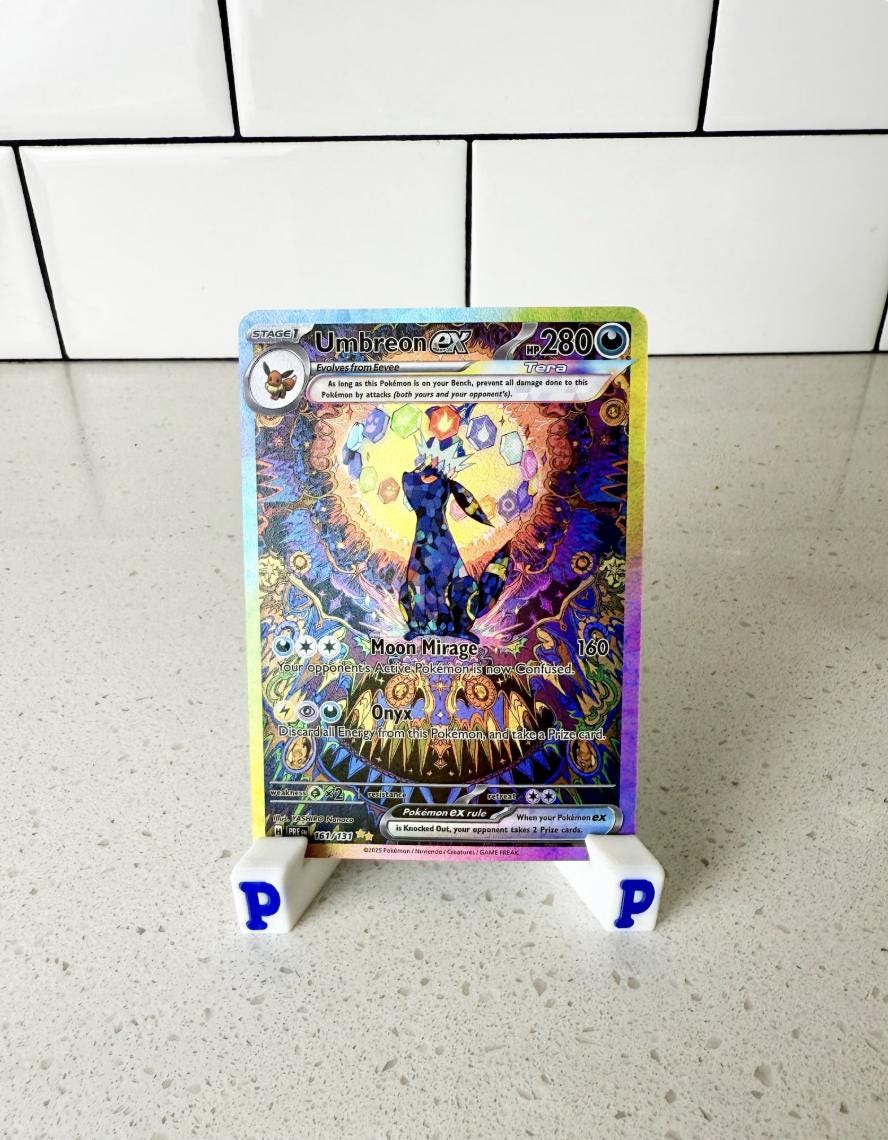 Umbreon ex Sunbreon Textured Holographic Pokemon Proxy Replica Card
