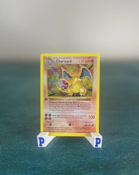 リザードン ホログラフィック ポケモン プロキシカード - 初版レプリカ