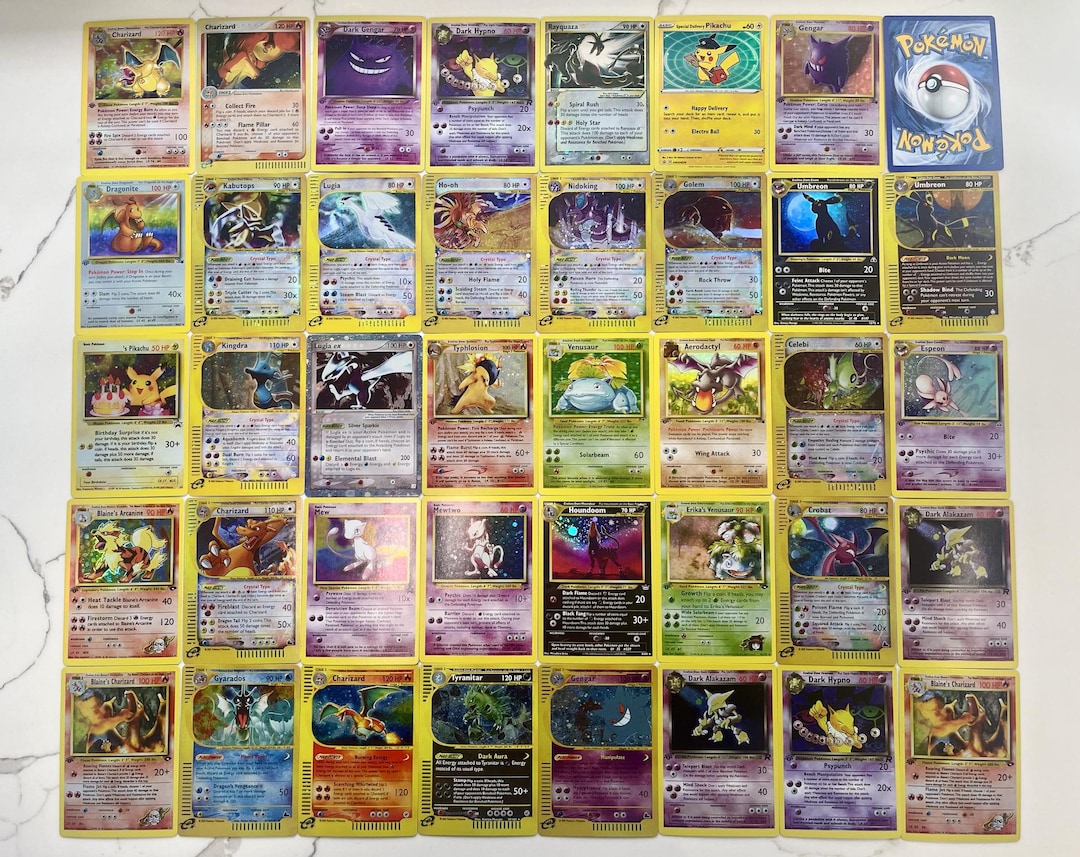 Full Collection Print 5 Set of 39 Holographic Pokemon Proxy Replica Cards -  Etsy