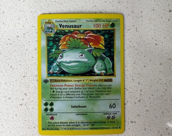 Shadowless Venusaur Holographic Pokemon Proxy Replica Card