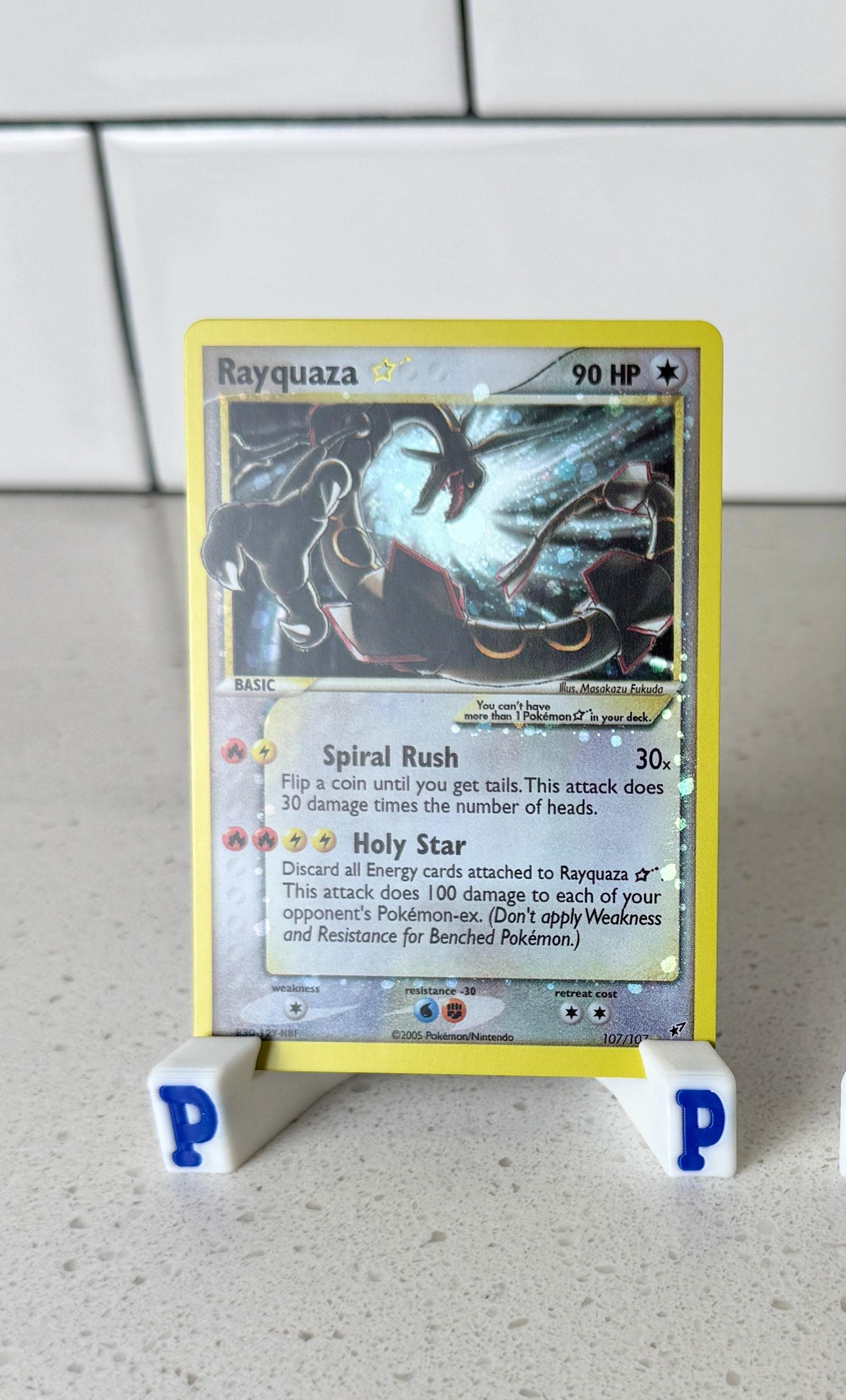 gold star rayquaza pokemon card EXRayquaza Holo 067/082 Japanese EX Deoxys 1 japanmaster end display Gold Star Rayquaza Holographic Pokemon