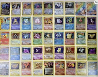 Fullständig samling Print 7 Set med 45 holografiska Pokémon Proxy Replica-kort