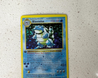 Shadowless Blastoise 1st Edition Holographic Pokemon Proxy Replica Card
