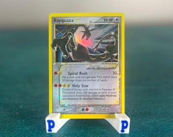 Rayquaza Gold Star Holografisk Pokémon Proxy Replica Kort