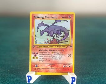 Shining Charizard Holografisk Pokémon Proxy Replica Kort